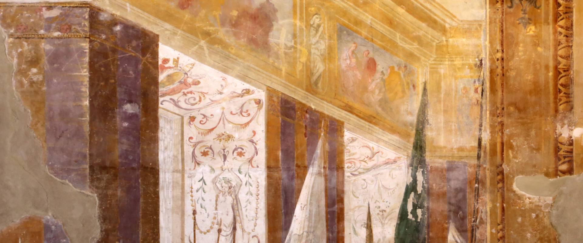 Giovanni da san giovanni (e ippolito provenzale), fasti bentivoglio, Investitura di Cornelio Bentivoglio a generalissimo di Gregorio XIII, 1628, 13 fregio foto di Sailko